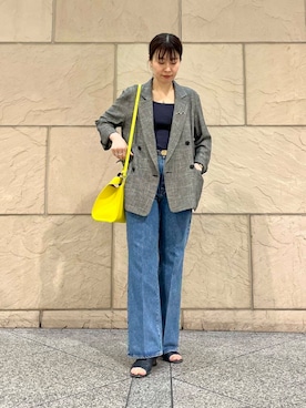 「バック」｜「アイテム（その他アウター）」を使った、katayoさん（レディース・166cm）の春コーディネート