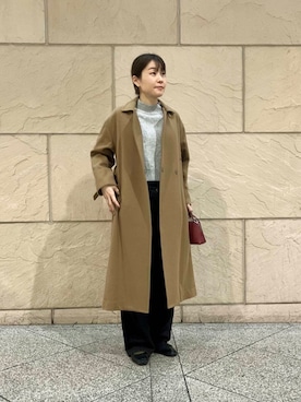 「GIANNI CHIARINI（ジャンニ キアリーニ）のアイテム（ハンドバッグ）」を使った、katayoさん（レディース・166cm）の冬コーディネート