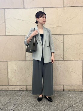 「アイテム（サロペット/オーバーオール）」を使った、katayoさん（レディース・166cm）の夏コーディネート