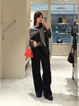 「アイテム（チノパンツ）」を使った、YUIさん（レディース・165cm）の秋コーディネート