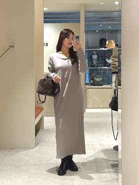 「アイテム（ワンピース）」を使った、YUIさん（レディース・165cm・20代）の冬コーディネート