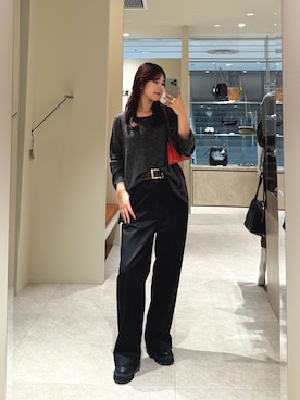 「アイテム（チノパンツ）」を使った、YUIさん（レディース・165cm）の秋コーディネート