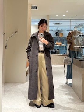 「アイテム（チノパンツ）」を使った、YUIさん（レディース・165cm）の秋コーディネート