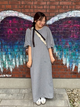 「アイテム（ワンピース）」を使った、ゆうりさん（レディース・158cm）の夏コーディネート