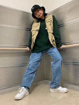 「アイテム（ベスト）」を使った、komaki0913さん（レディース・160cm・10代）の秋コーディネート