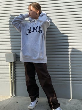 「アイテム（チノパンツ）」を使った、komaki0913さん（レディース・160cm・10代）の秋コーディネート