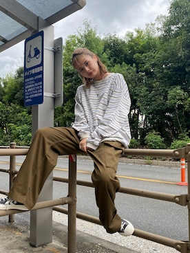 「アイテム（カーゴパンツ）」を使った、komaki0913さん（レディース・160cm・10代）の秋コーディネート