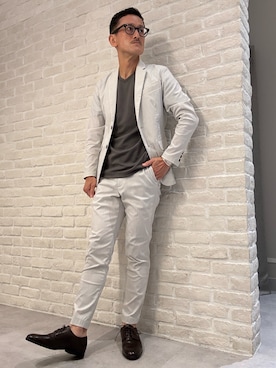 「アイテム（ドレスシューズ）」を使った、nobgさん（メンズ・171cm）の夏コーディネート