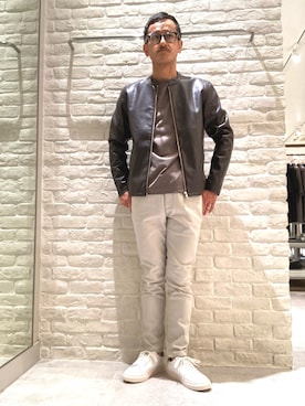 「ホワイトスニーカー」｜nobgさん（メンズ・171cm）の秋コーディネート