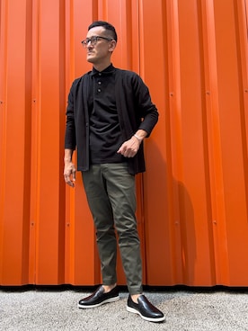 「アイテム（スリッポン）」を使った、nobgさん（メンズ・171cm）の秋コーディネート