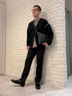 「アイテム（ボディバッグ/ウエストポーチ）」を使った、nobgさん（メンズ・171cm）の冬コーディネート