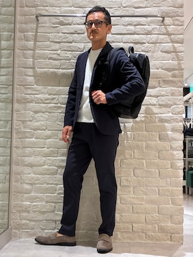 「アイテム（ボディバッグ/ウエストポーチ）」を使った、nobgさん（メンズ・171cm）の秋コーディネート