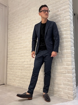 「アイテム（ローファー、ブルー系）」を使った、nobgさん（メンズ・171cm）の夏コーディネート