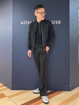 「ジャーマントレーナー」｜「アイテム（スウェットパンツ）」を使った、nobgさん（メンズ・171cm）の冬コーディネート