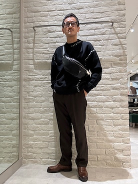 「アイテム（ボディバッグ/ウエストポーチ）」を使った、nobgさん（メンズ・171cm）の秋コーディネート
