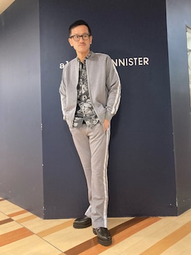 「ジャージーパンツ」｜「アイテム（ジャージ）」を使った、nobgさん（メンズ・171cm）の冬コーディネート