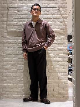 「alfredoBANNISTER（アルフレッドバニスター）の【SHOO IN SHOE / 定番人気】サイドゴアブーツ / チェルシーブーツ（ブーツ、ブラウン系）」を使った、nobgさん（メンズ・171cm）の秋コーディネート