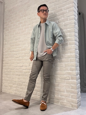 「アイテム（スリッポン）」を使った、nobgさん（メンズ・171cm）の夏コーディネート