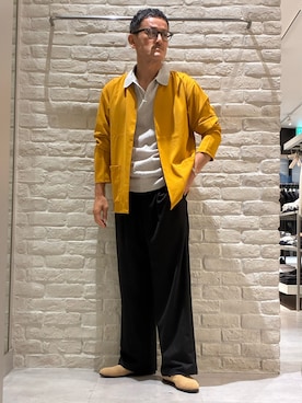 「alfredoBANNISTER（アルフレッドバニスター）の【MADE IN JAPAN】サイドゴア スリッポン シューズ（スリッポン、ベージュ系）」を使った、nobgさん（メンズ・171cm）の秋コーディネート