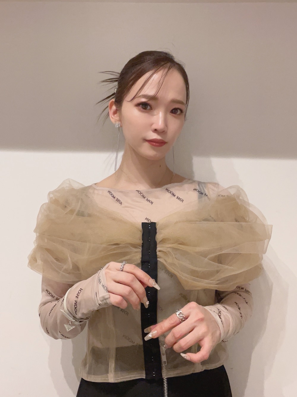 Layered Tulle Ribbon Vest/レイヤードチュールリボンベスト