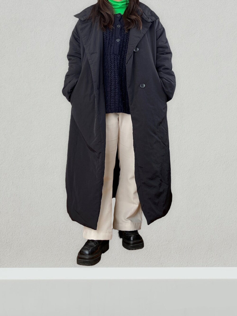 moussy HENLY NECK LOOSEニット　ヘンリーネックルーズニット MOUSSY（マウジー）の「HENLY NECK LOOSE ニット（ニット