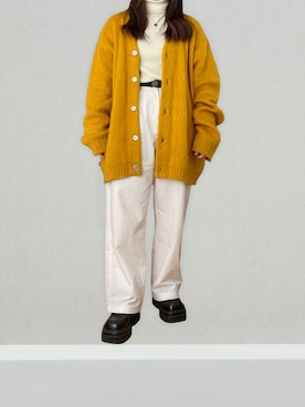 「UNIQLO（ユニクロ）のエクストラファインメリノリブタートルネックセーター（長袖）（ニット/セーター）」を使った、yuri さん（レディース・147cm）の冬コーディネート