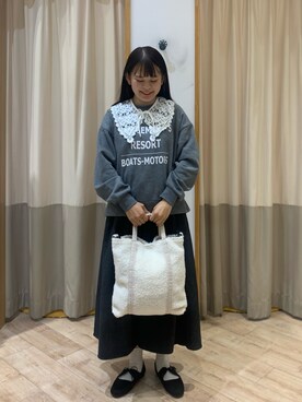 Samansa Mos2 Blue サマンサモスモスブルー のスウェットを使った人気ファッションコーディネート Wear