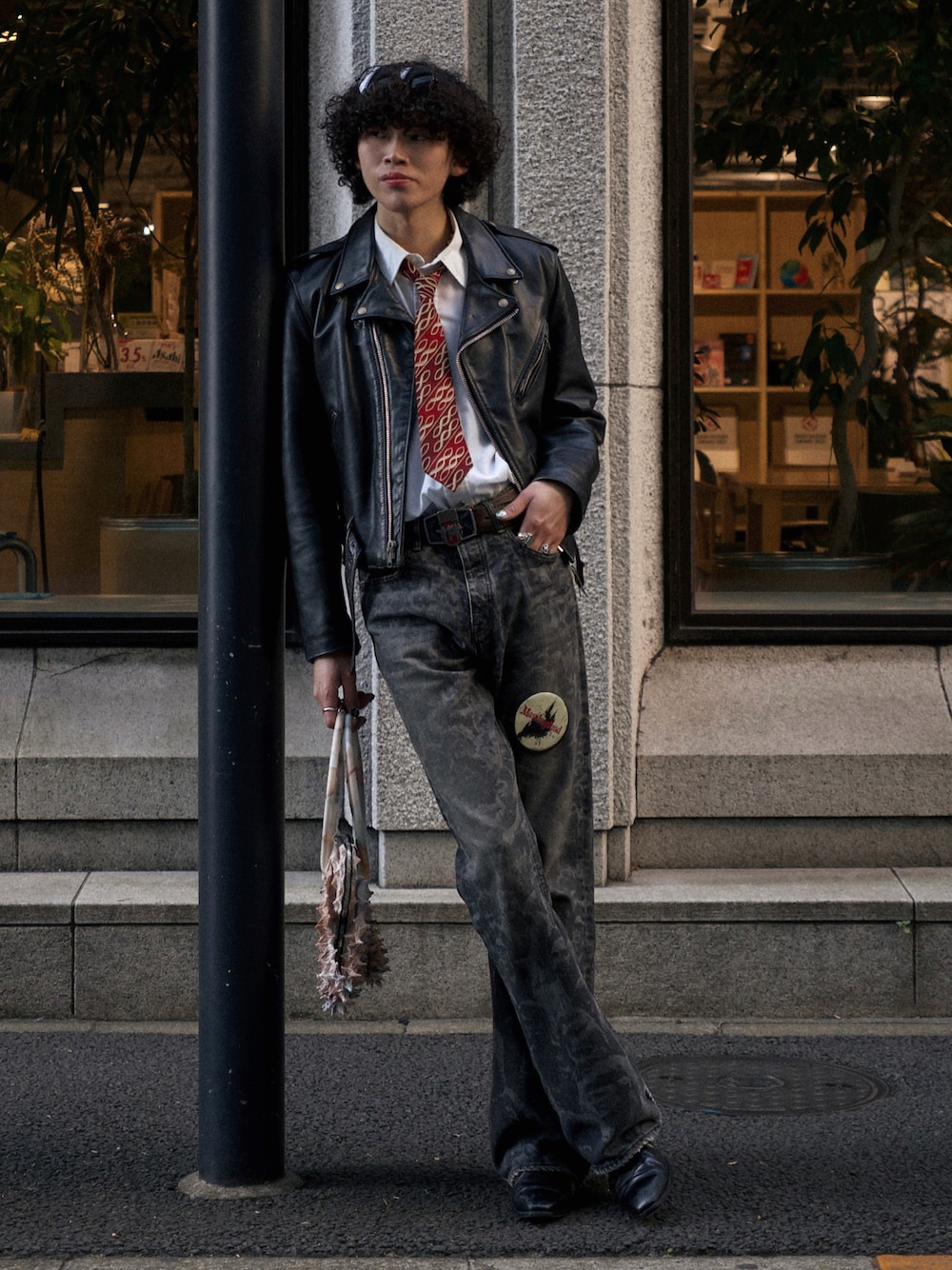 しょーた｜80s schottのライダースジャケットを使ったコーディネート