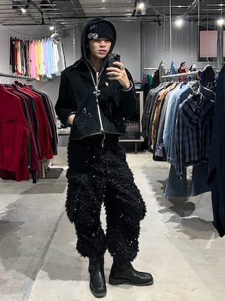 パンツ MASU Fluffy Cargo MASU(エムエーエスユー)のFLUFFY CARGO PANTS BLACKの通販｜PALETTE
