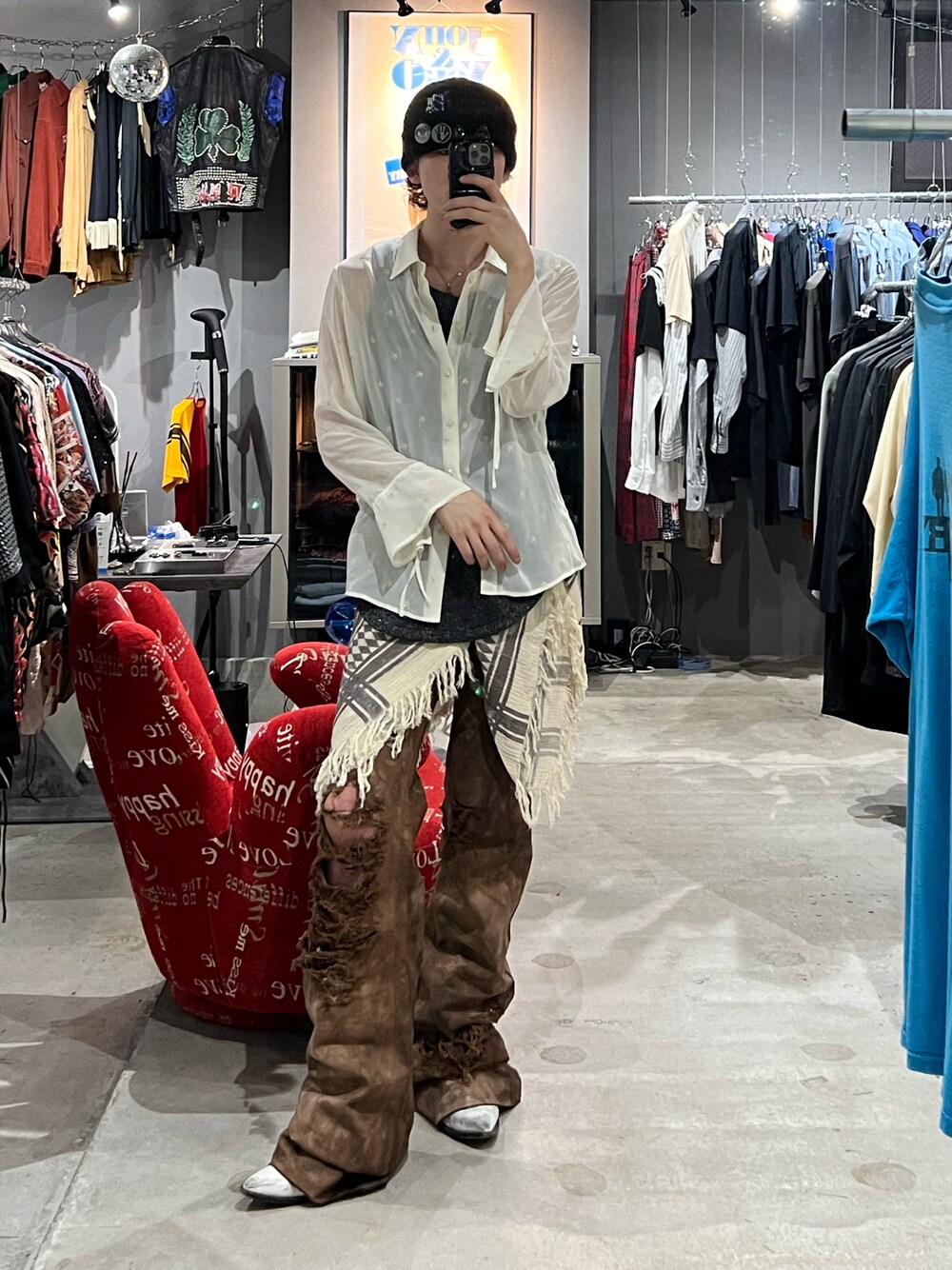トップス kazuki SLY ニット セーター JQ LOGO MINKY CROP KNIT TOPS ジャガード