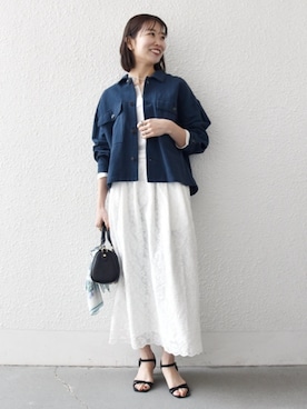 「BINDU（ビンドゥー）のアイテム」を使った、机さん（レディース・166cm）の春コーディネート