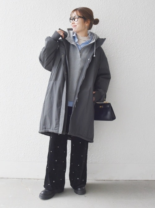 セール】SHIPS any:〈多機能〉中綿 2WAY スタンドカラー モンスター