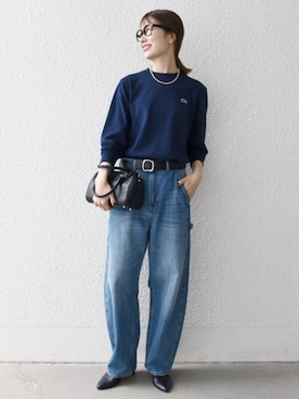「LACOSTE（ラコステ）のアイテム」を使った、机さん（レディース・166cm）の夏コーディネート