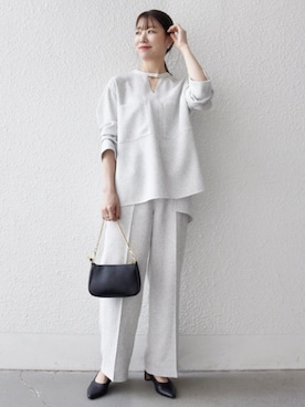 「レディースファッション」｜「アイテム（スラックス）」を使った、机さん（レディース・166cm）の夏コーディネート