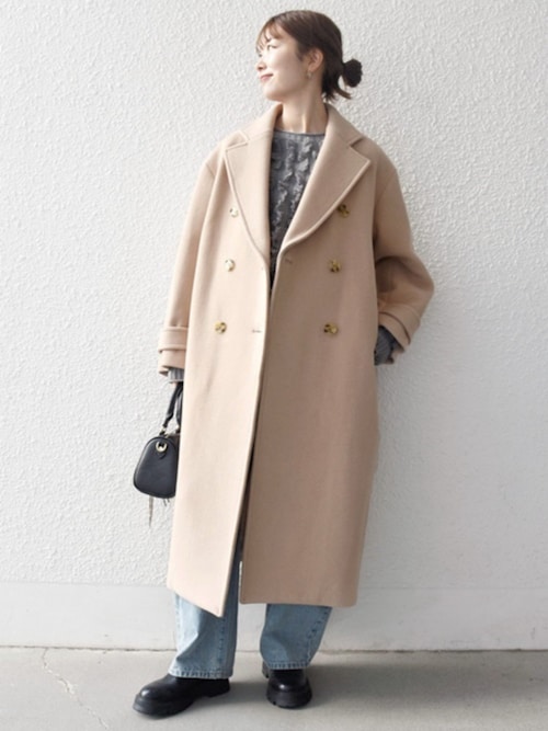 セール】【WEB限定】SHIPS any: PURE WOOL ロング テーラード コート