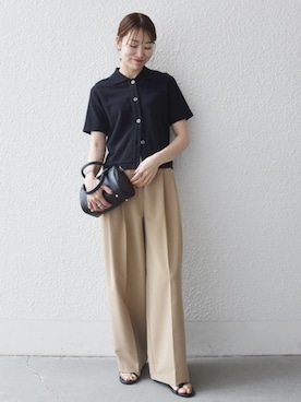 「EBLOUNA（エブローナ）のアイテム」を使った、机さん（レディース・166cm）の夏コーディネート