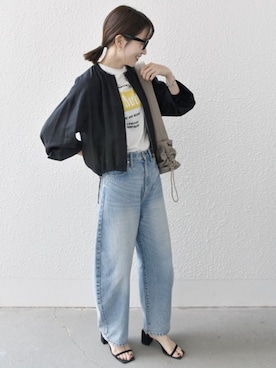 「SHIPS any（シップス エニィ）のアイテム（ブルゾン）」を使った、机さん（レディース・166cm）の春コーディネート
