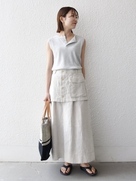 「TARANGO（タランゴ）のアイテム」を使った、机さん（レディース・166cm）の夏コーディネート