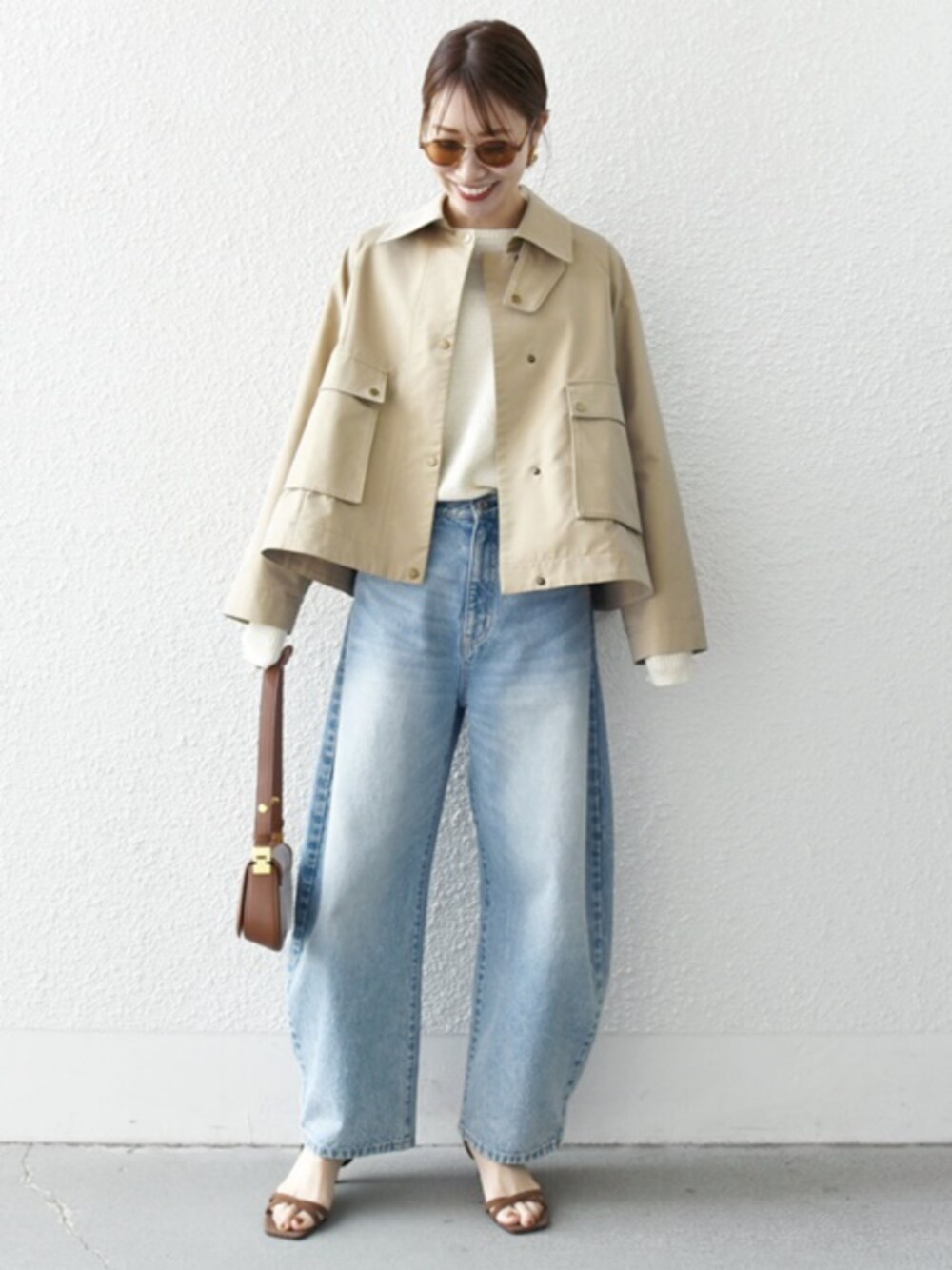 SHIPS any:〈手洗い可能〉シャンブレー Aライン フレア ショート