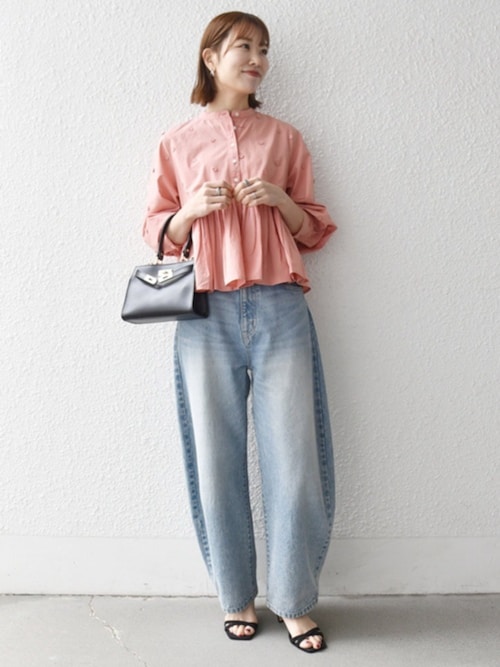 bon_meur:〈洗濯機可能〉コクーン シルエット デニム パンツ（デニム