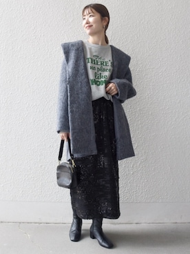 「アイテム（その他アウター）」を使った、机さん（レディース・166cm）の秋コーディネート