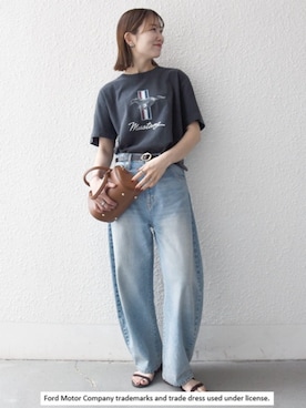 「EBLOUNA（エブローナ）のアイテム」を使った、机さん（レディース・166cm）の夏コーディネート