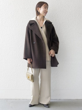 「コクーンコート」｜机さん（レディース・166cm）の秋コーディネート