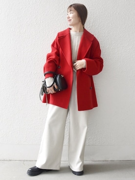 「アイテム（ボストンバッグ）」を使った、机さん（レディース・166cm）の秋コーディネート