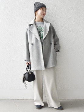 「アイテム（財布/小物）」を使った、机さん（レディース・166cm）の秋コーディネート