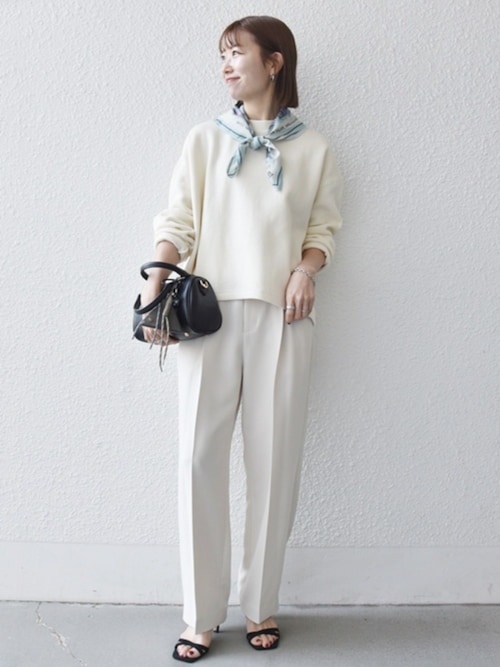 SHIPS any:〈洗濯機可能〉ダブルクロス タック ストレート パンツ