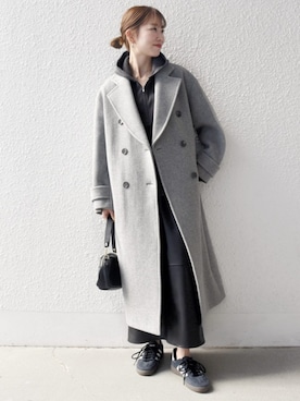 「アイテム（チェスターコート）」を使った、机さん（レディース・166cm）の秋コーディネート