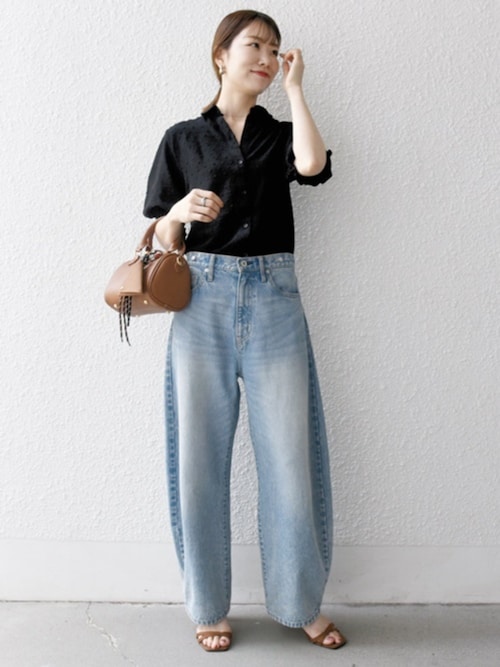 未使用品 bon_meur:コクーン シルエット デニム パンツ SHIPS｜bon_meur:<洗濯機可能>コクーン シルエット デニム