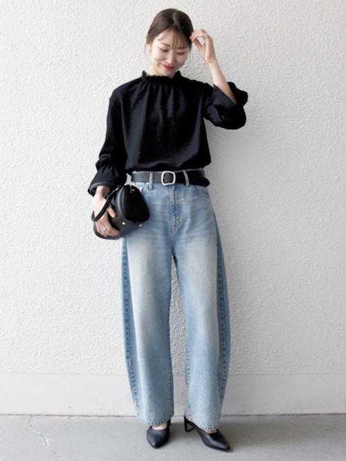 bon_meur:〈洗濯機可能〉コクーン シルエット デニム パンツ
