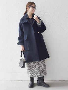 「アイテム（デニムジャケット）」を使った、机さん（レディース・166cm）の秋コーディネート